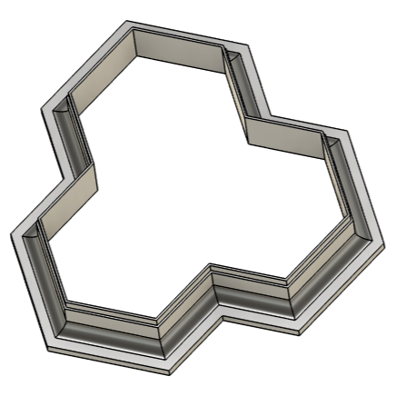 Square Die for Three Hexagons Extrusion