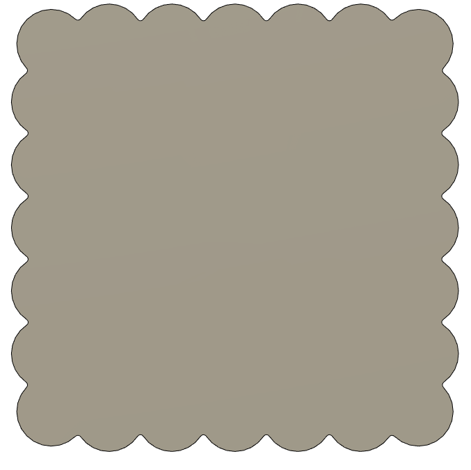 Square Scalloped Clay Cutter