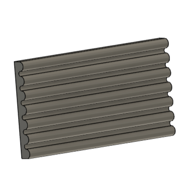 Square Ribbed Wall Die - 100 mm