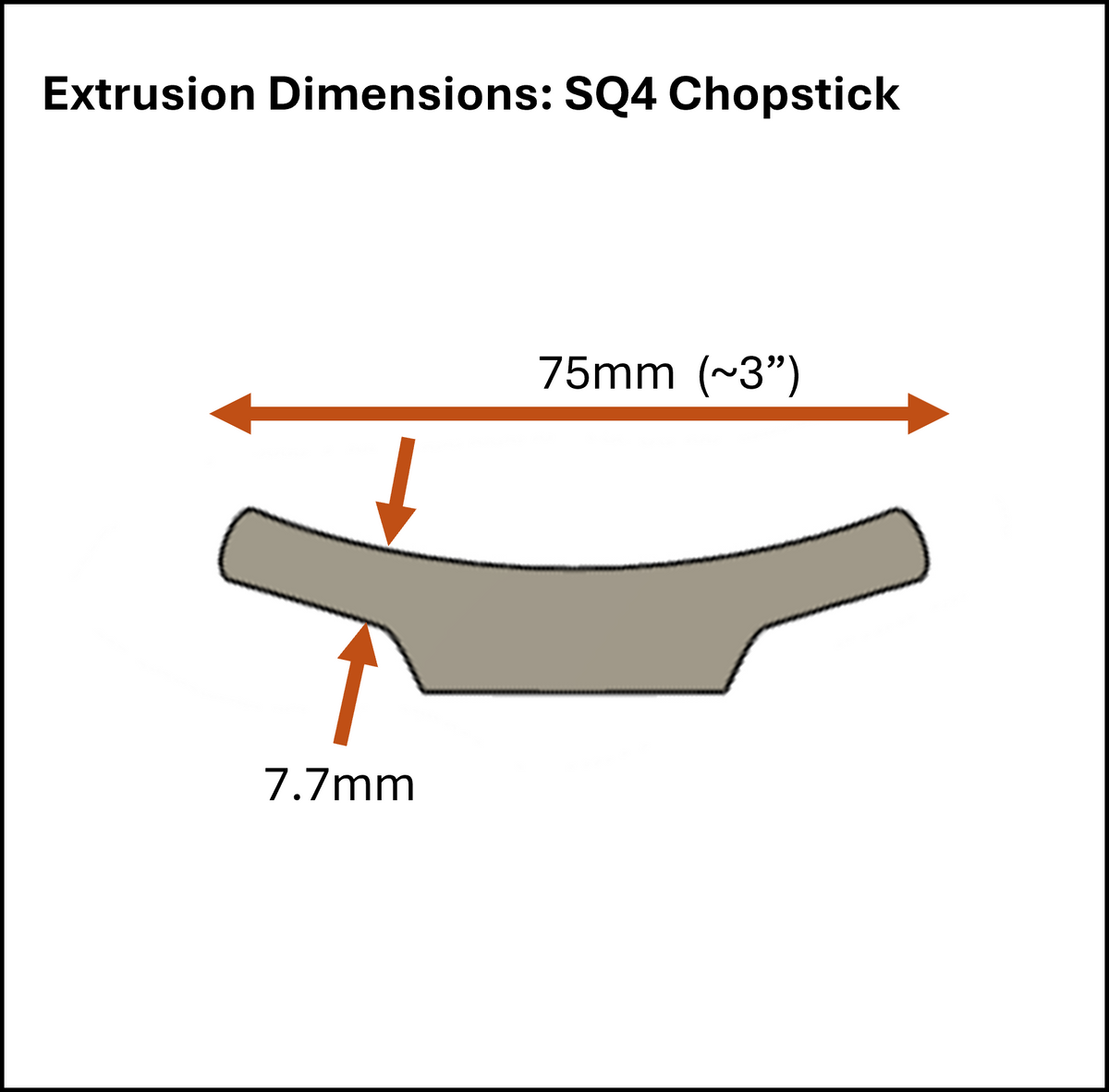 Square Chopstick Rest - Clay Extrusion Die