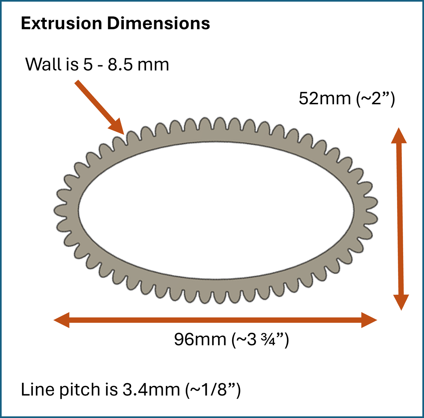Square Die for Lined Oval Extrusion