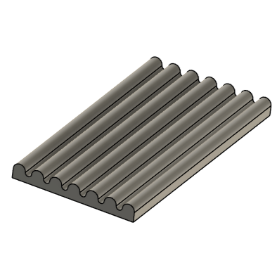 Square Ribbed Wall Die - 100 mm