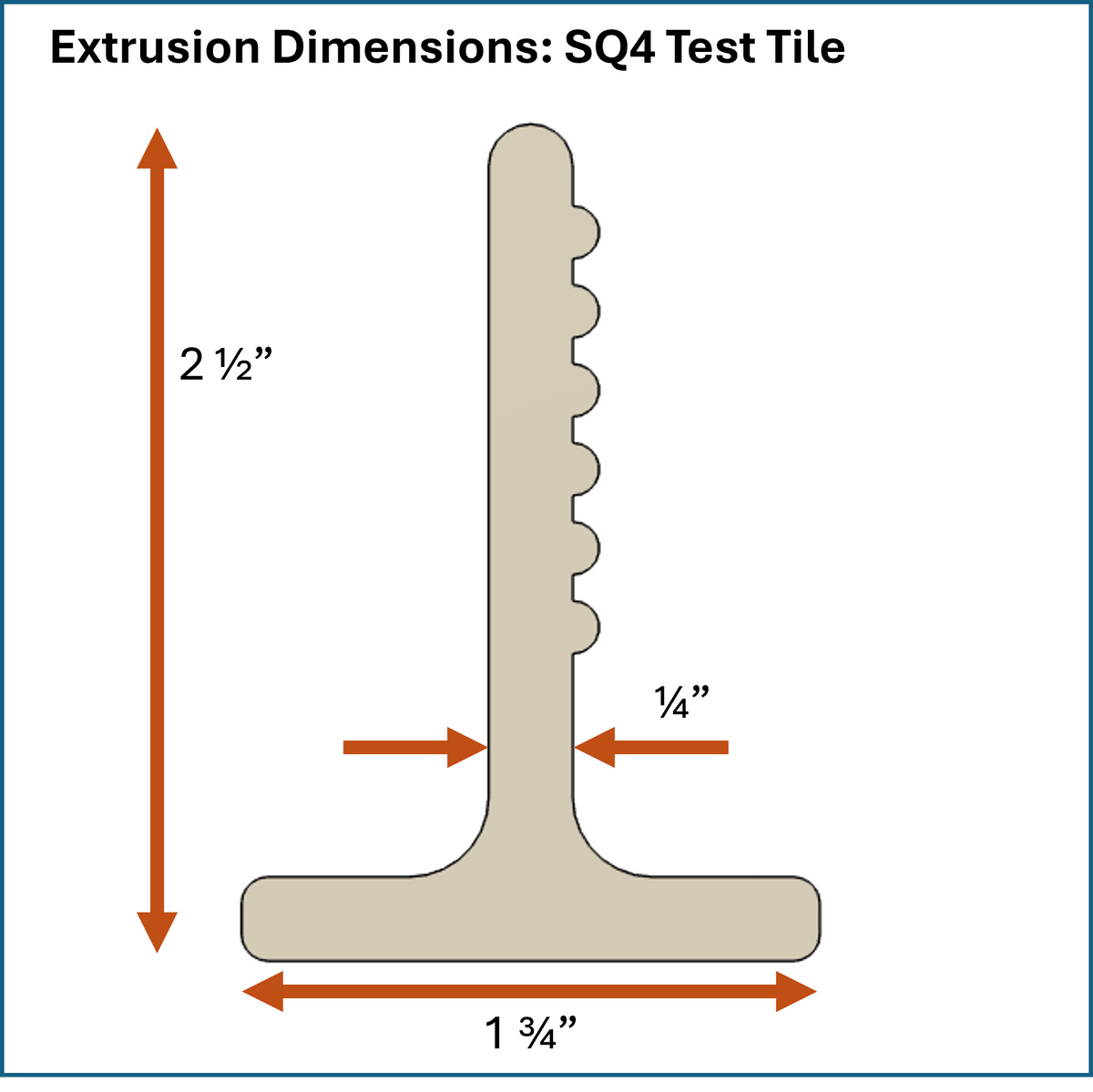 Square Test Tile Extruder Die