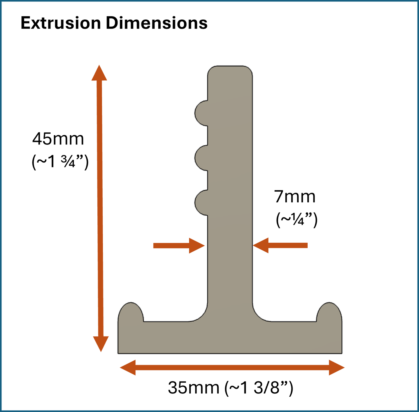 Handheld - Test Tile Die B - Clay Extrusion Die