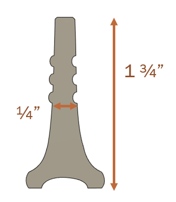 Handheld - Test Tile Die A - Clay Extrusion Die